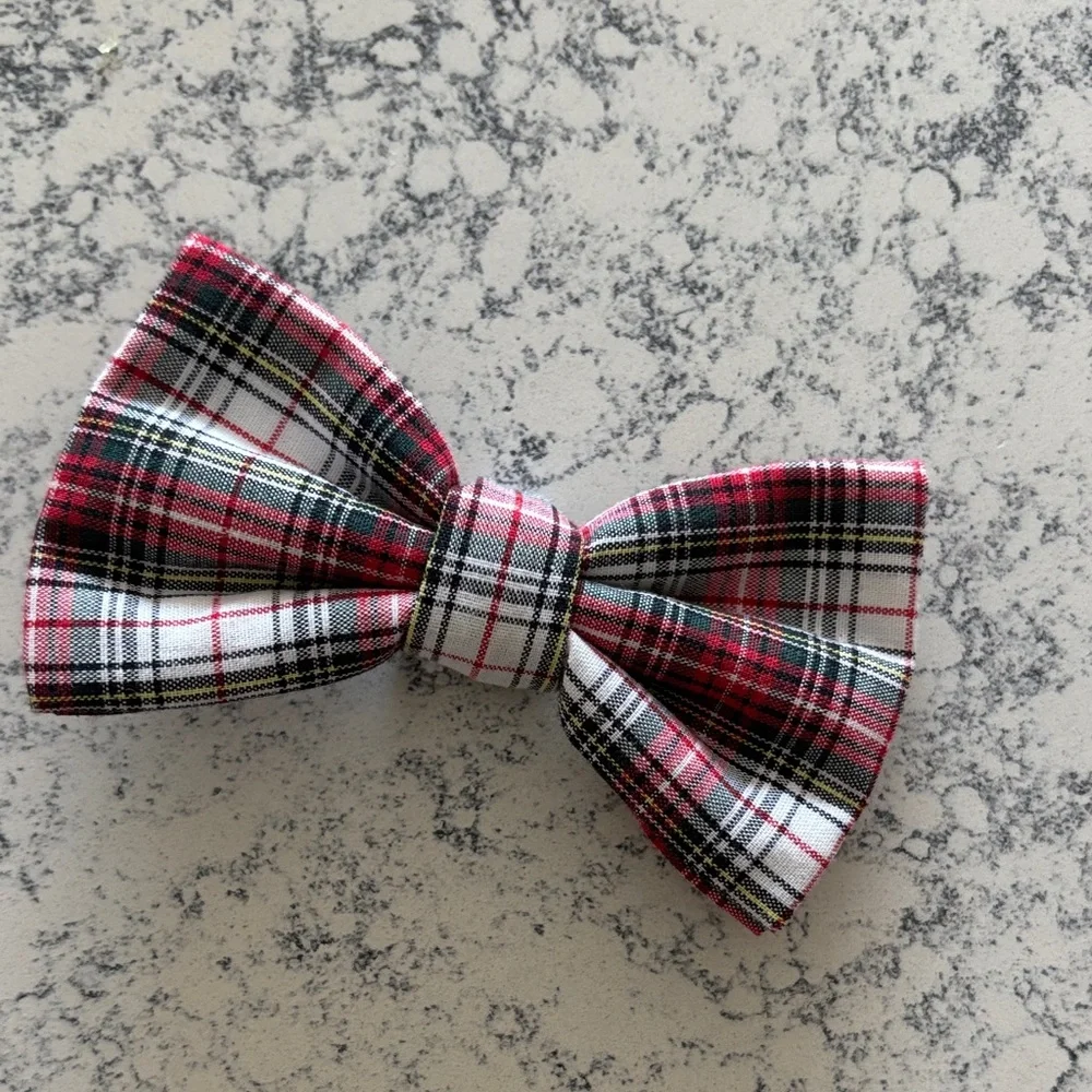 Lot of Little Mister Plaid Bow Ties - Red, Purple, and Multicolor